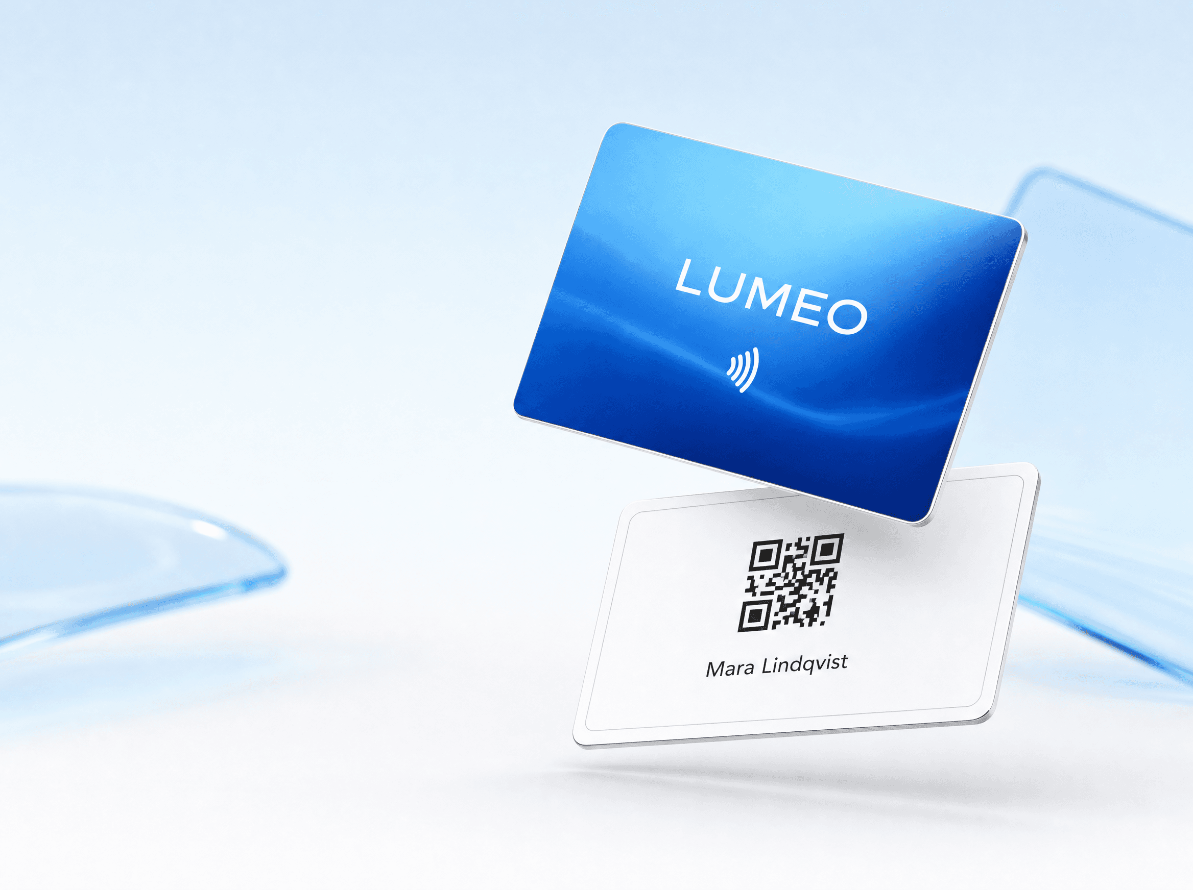 Tapni NFC business cards in white and black